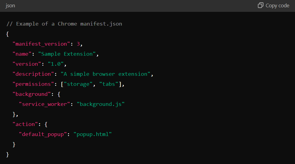 Chrome manifest.json